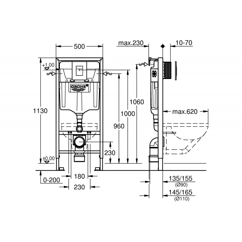 Система инсталляции Grohe Rapid SL (38772001)