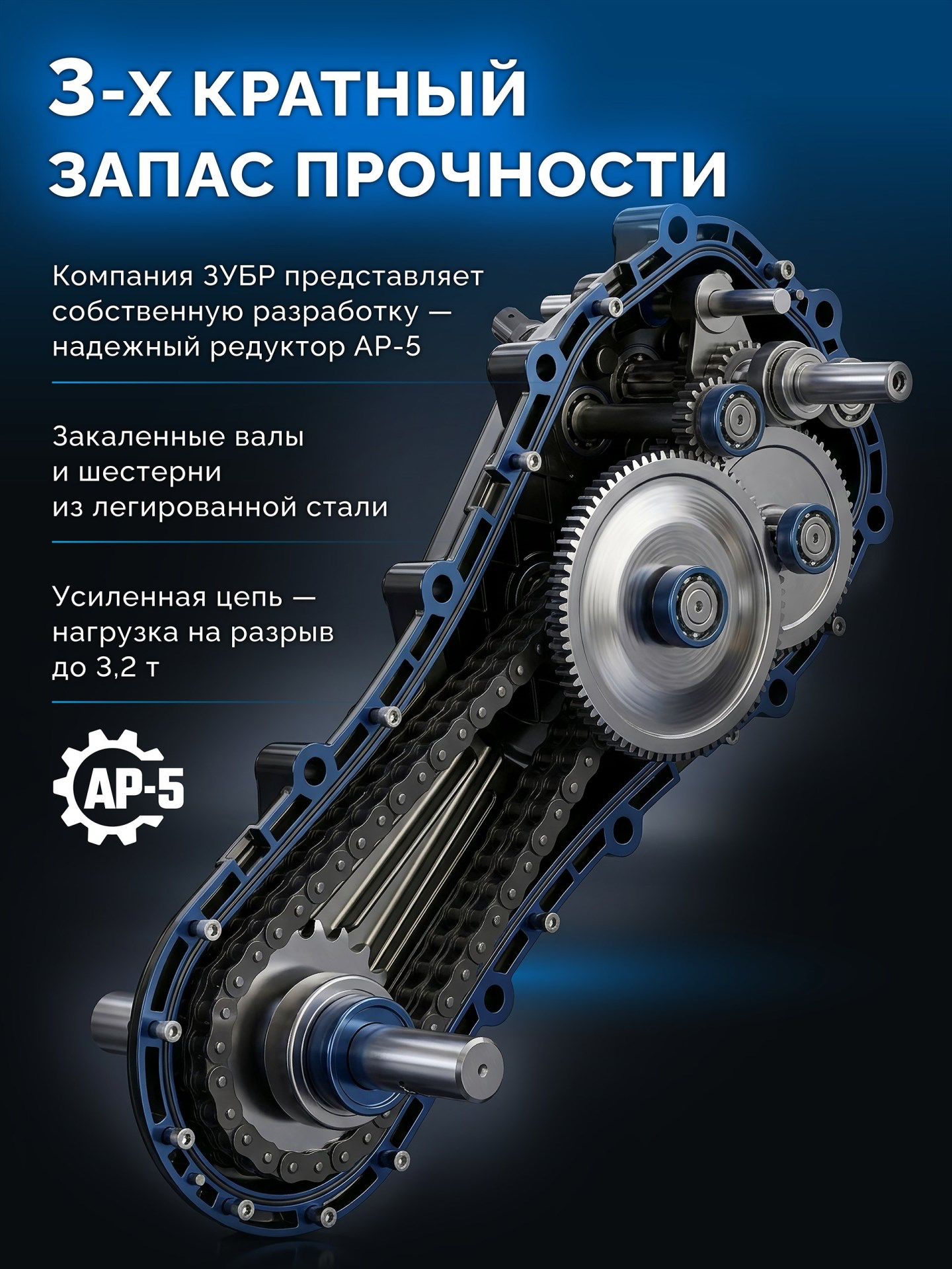 Мотоблок бензиновый ЗУБР усиленный, увеличенные колеса МБ5-570